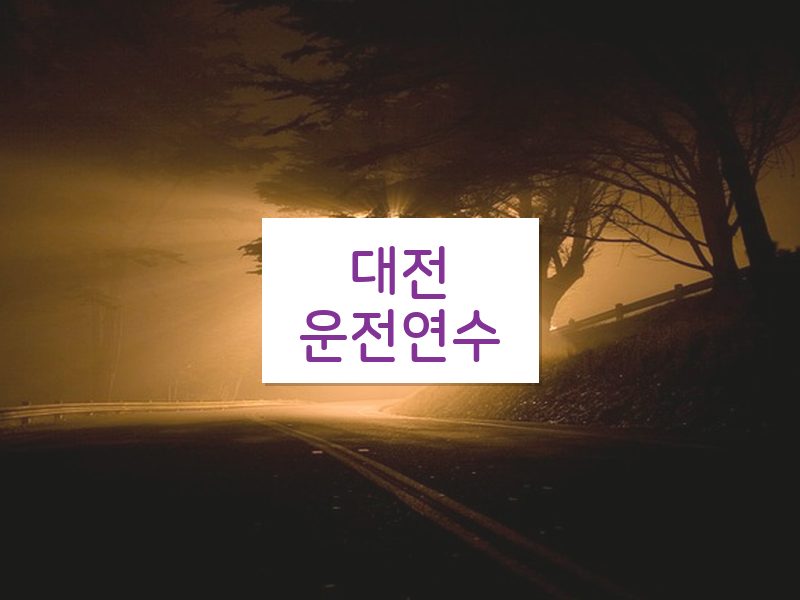 대전운전연수 후기