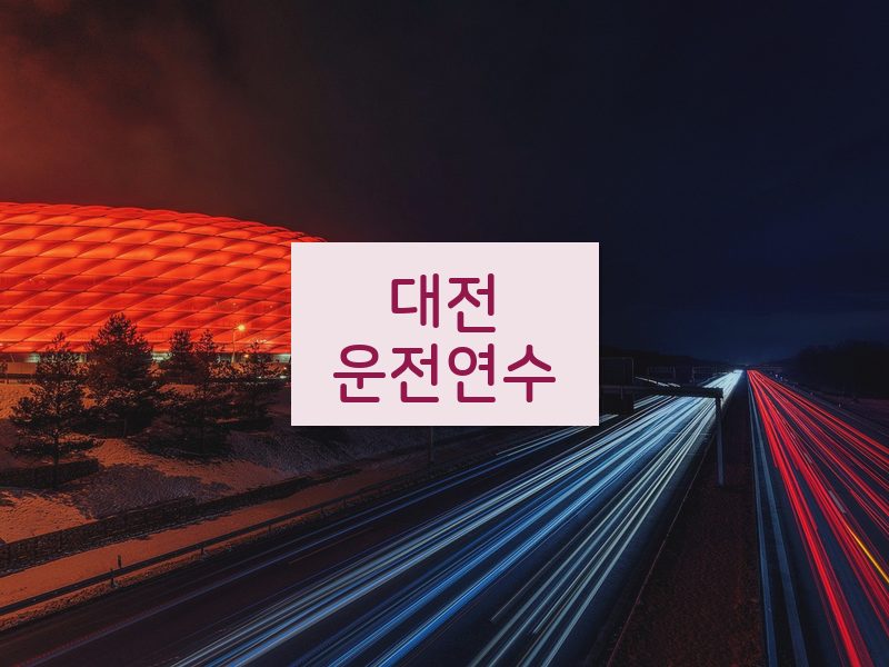 대전운전연수 후기