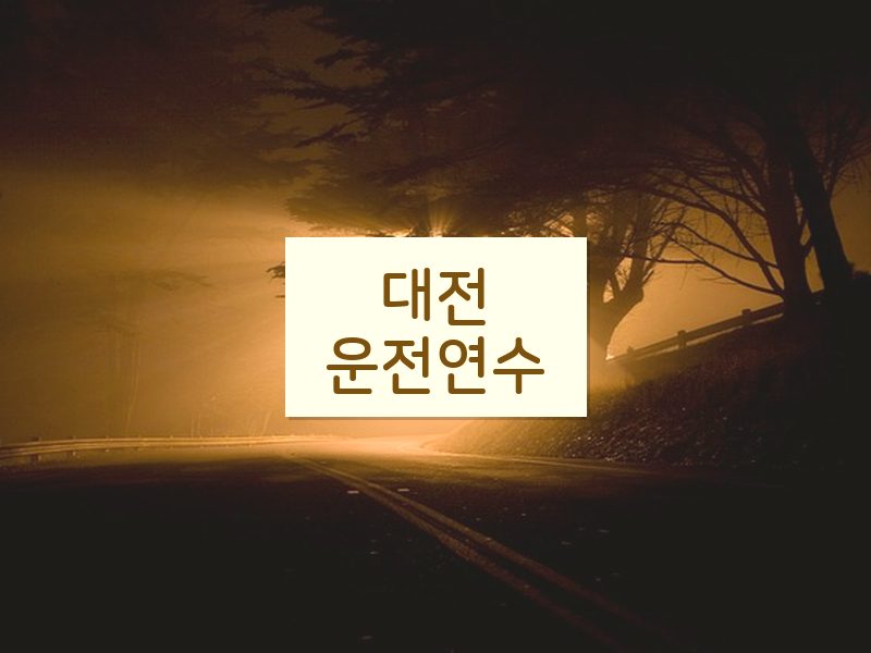 대전운전연수 후기