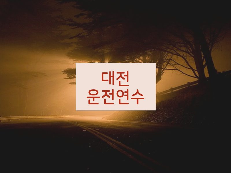 대전운전연수 후기