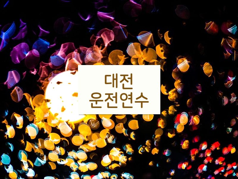 대전운전연수 후기