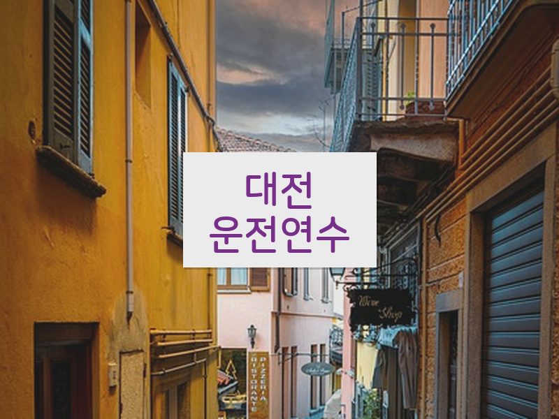 대전운전연수 후기