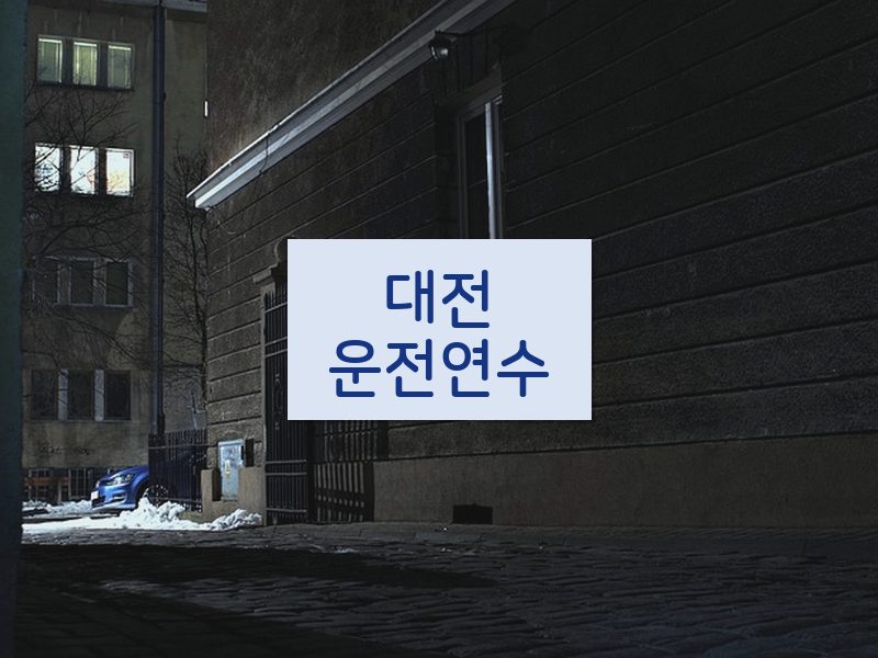 대전운전연수 후기