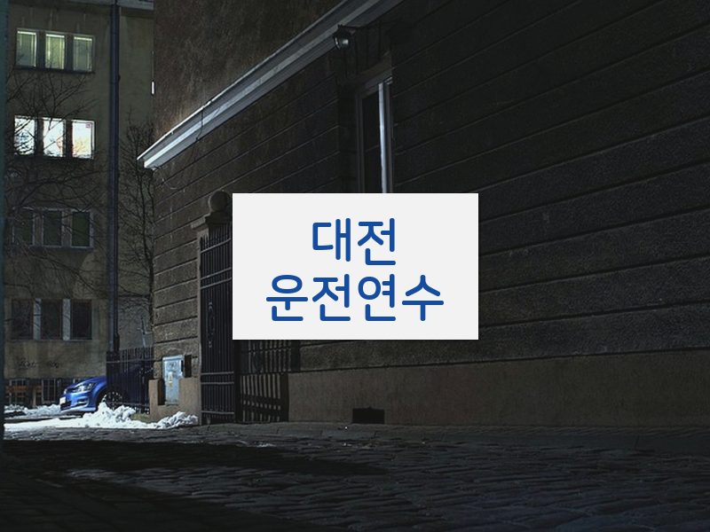 대전운전연수 후기