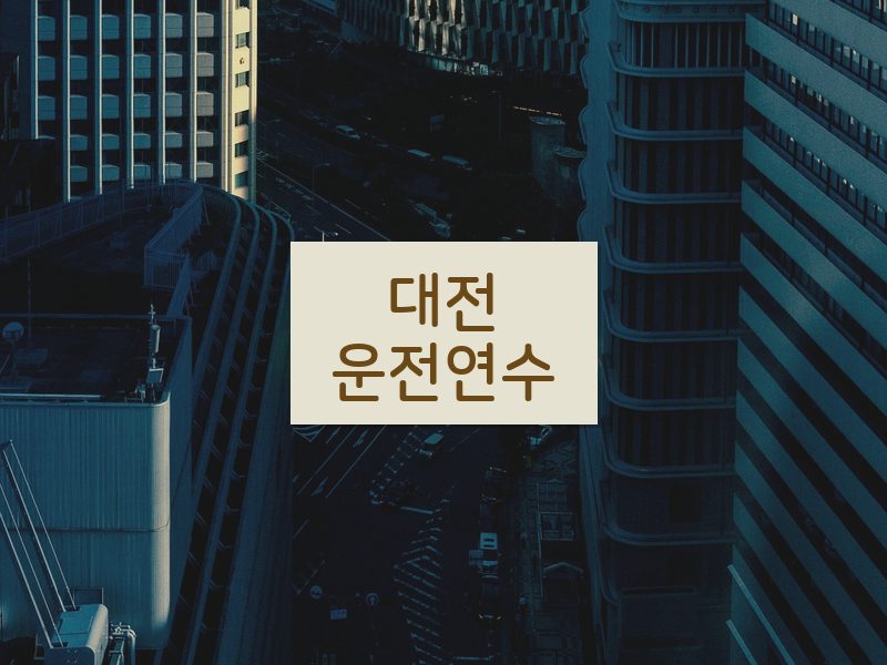 대전운전연수 후기