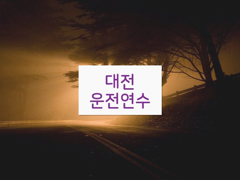 대전운전연수 후기