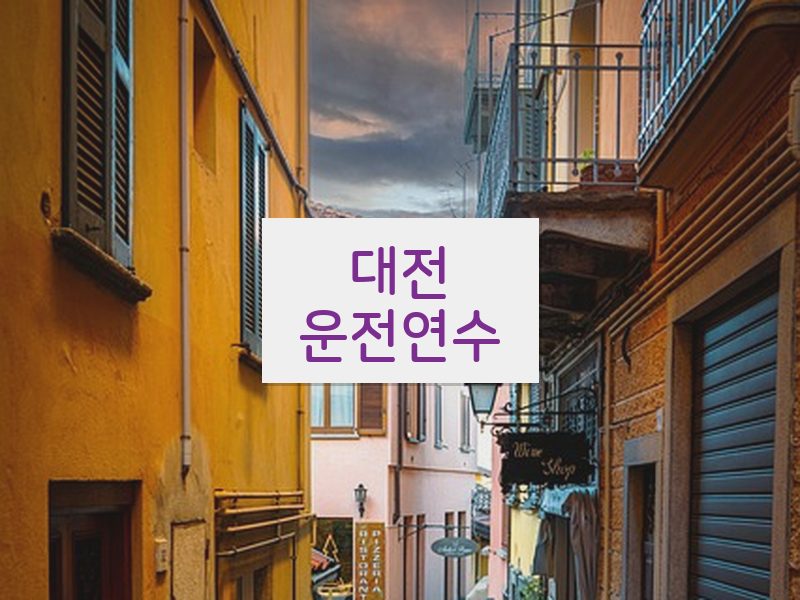 대전운전연수 후기