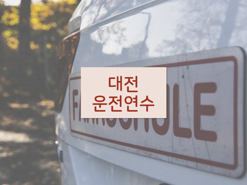 대전운전연수 후기
